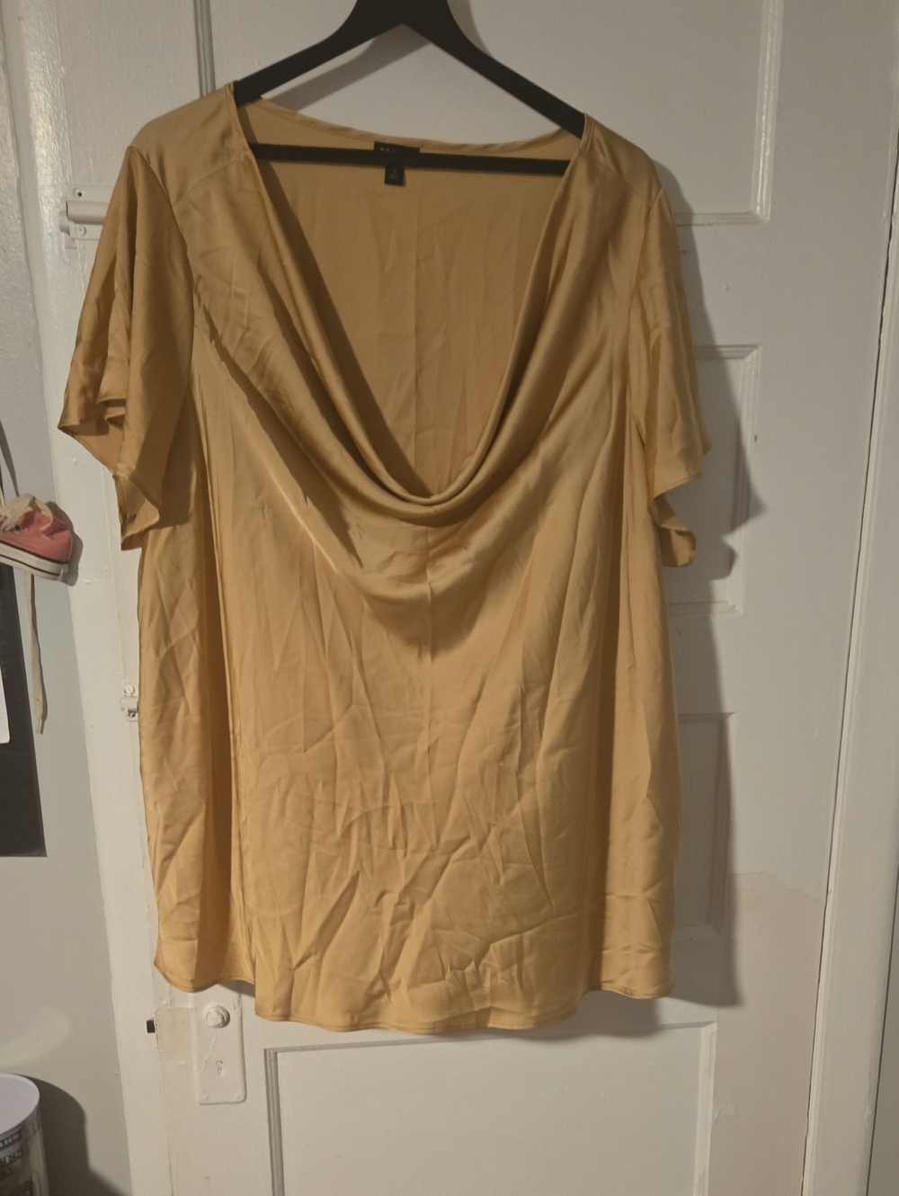 torrid Draped Cowl Neck Top in Mustard
